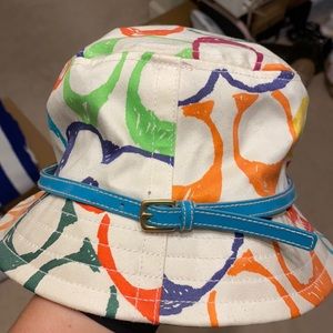 Coach rainbow graffiti bucket hat